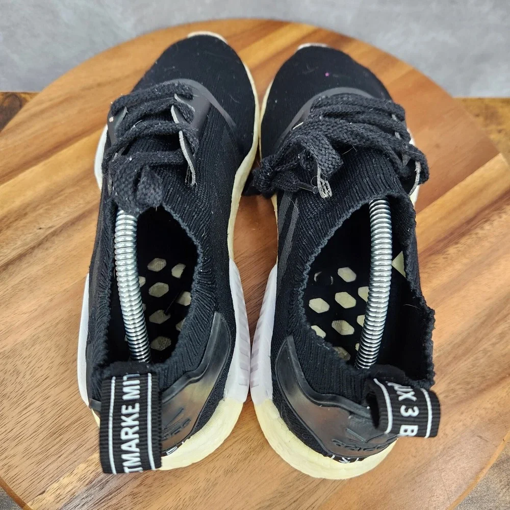 Adidas NMD R1 Primeknit Sneakers Mens 9 Black‎ Low Top Casual Shoes S81848
